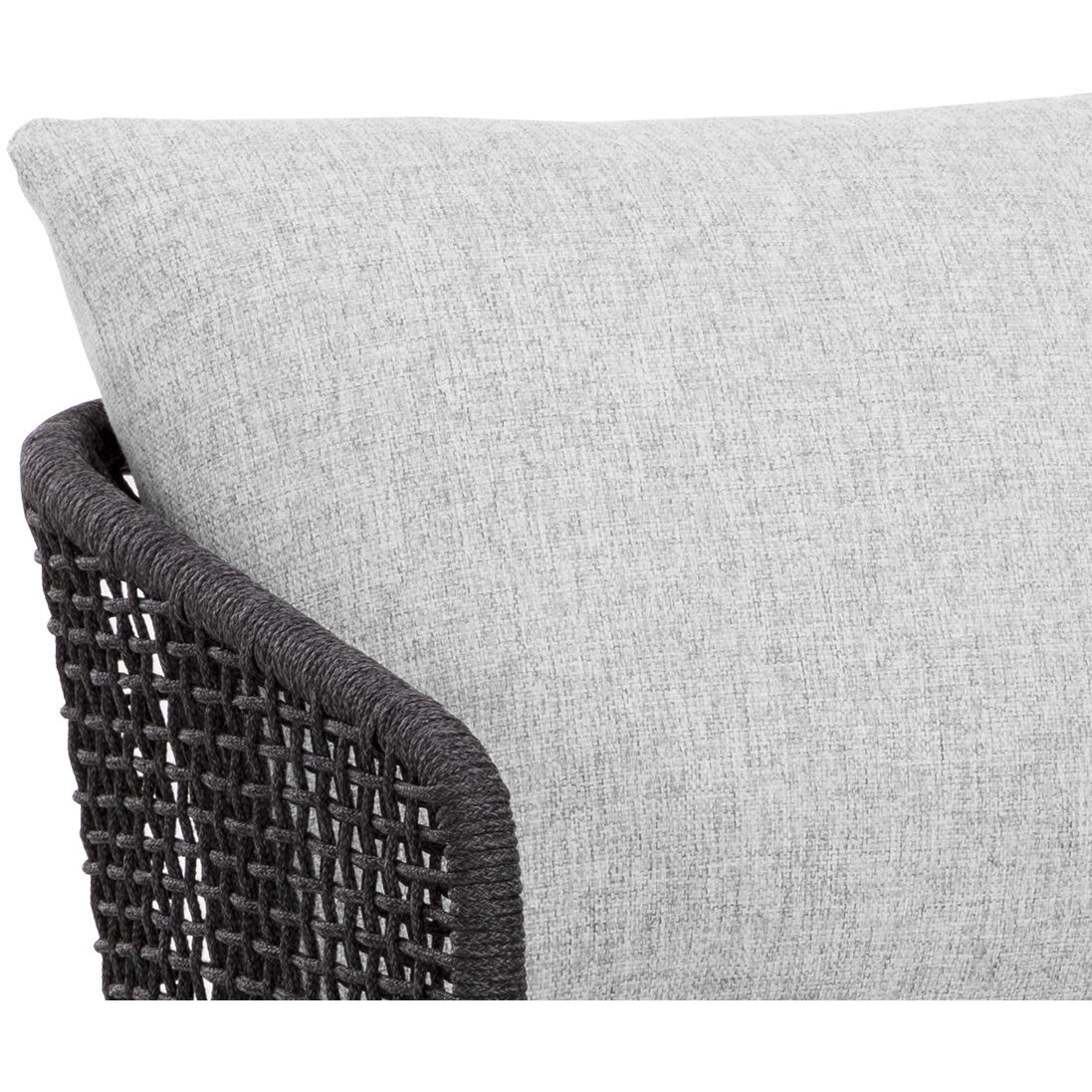 Capri Smoke Grey / Copacabana Marble Outdoor Dining Armchair